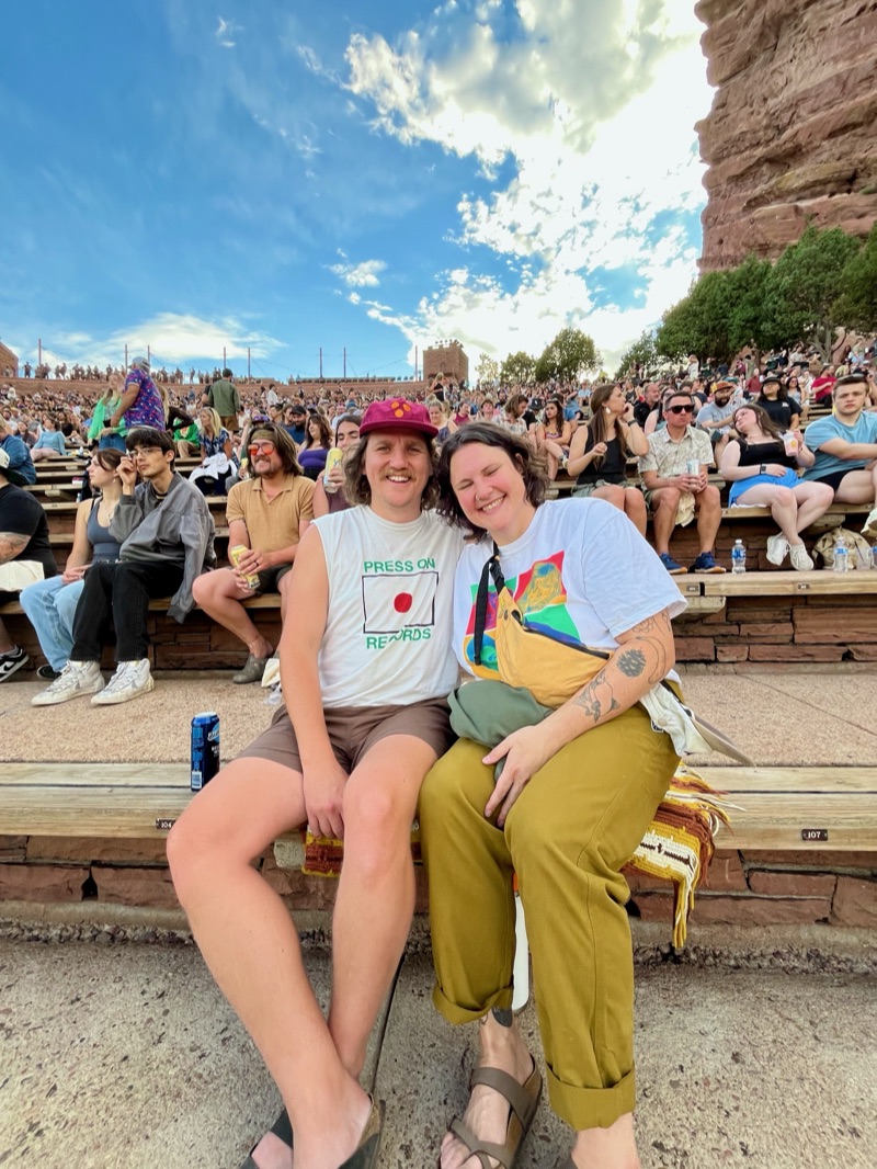 Matt and Jaimi at an outdoor concert
