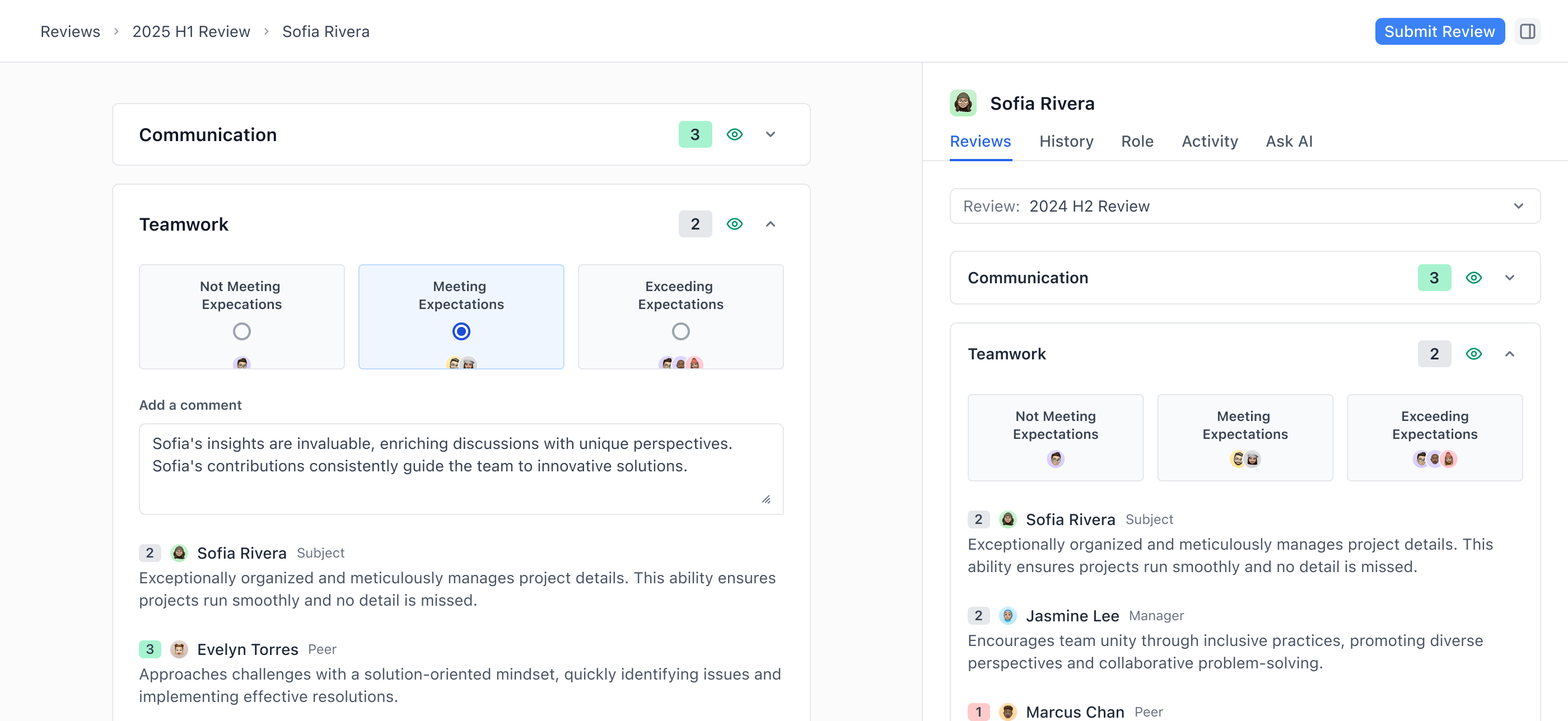 Topicflow review with sidebar - main tab view